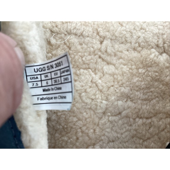 UGG Australia Jillian Riding Boots Wmns Sz 7.5 Black Suede Shearling Equestrian - Picture 7 of 7